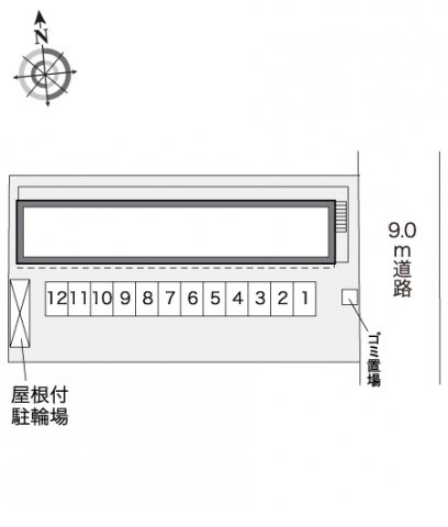 レオパレス新堂Ⅱの区画図