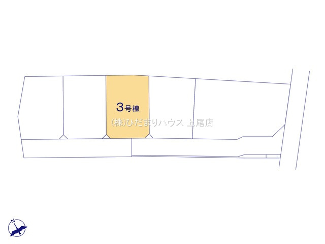 上尾市二ツ宮3期　新築戸建　ブルーミングガーデン03の区画図