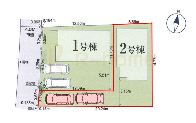 取手市青柳第2　新築戸建て　2号棟の区画図|大きなお買い物だからこそ、メリット・デメリットを伝えさせて頂きます。
R-homeにお任せください♪