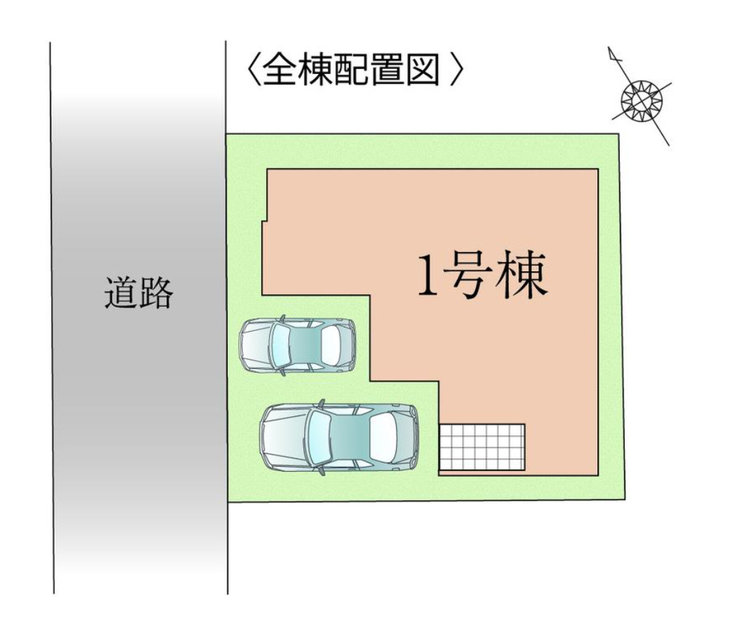 横浜市泉区中田南５丁目 新築戸建て【仲介手数料無料】カースペース2台の区画図