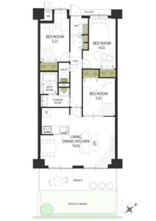 【間取り】ヴェルナール富雄2番館 
