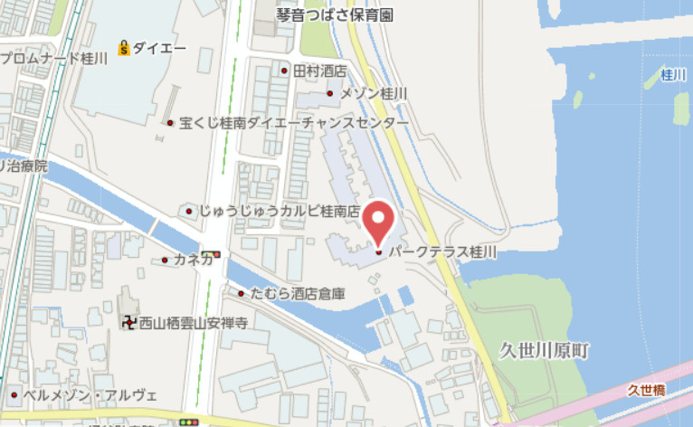 パークテラス桂川　3階の地図