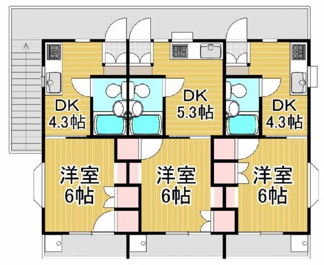 収益物件　ユースハイツⅡの間取り