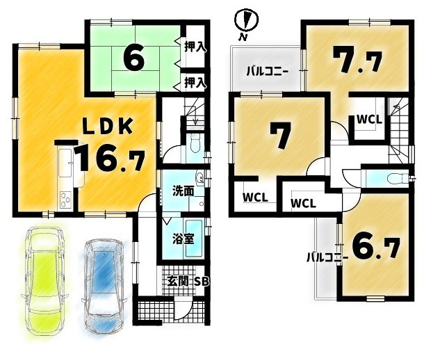桃山町大島の間取り