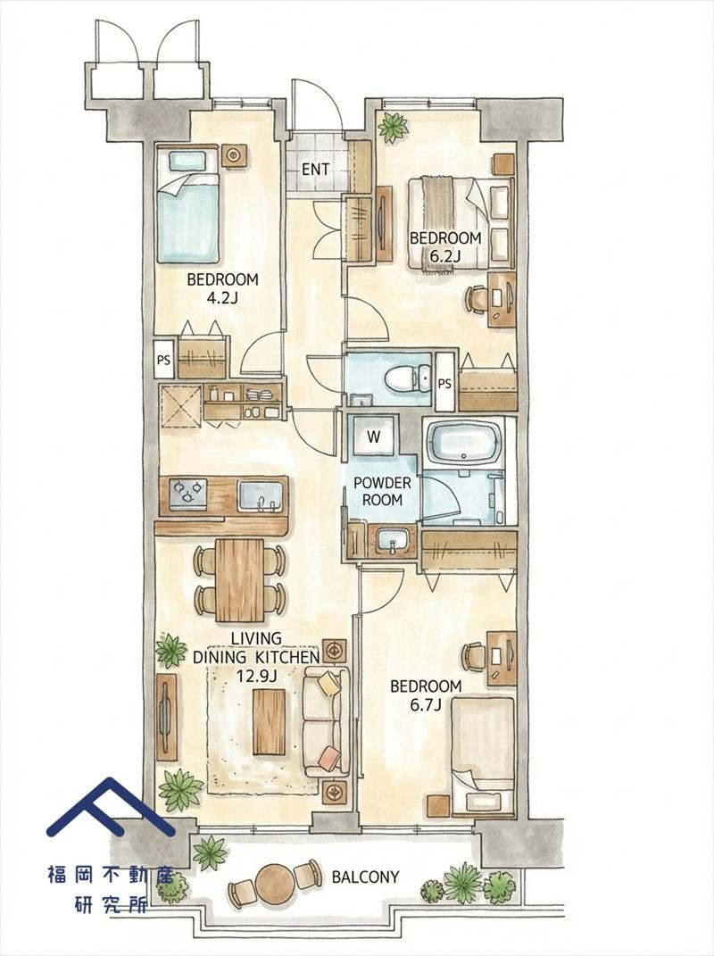 ファミール二日市の間取り
