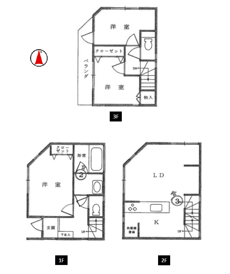 荒川区東日暮里3丁目　中古戸建の間取り|間取り図

ご内見希望・資料請求などお気軽にお問い合わせ下さい！
03-5990-5201