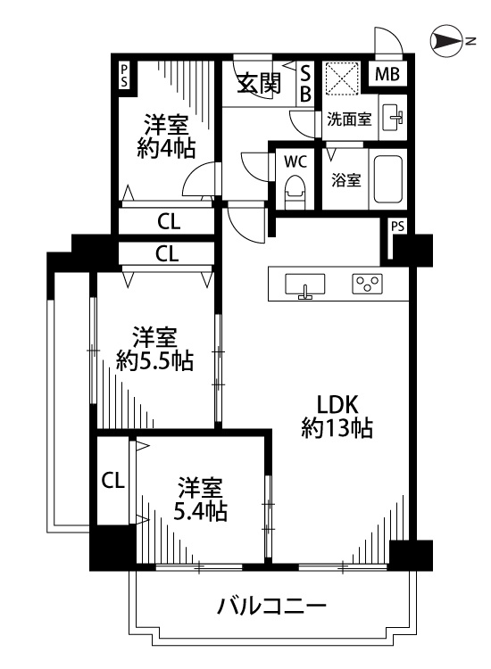 都島ビューハイツの間取り