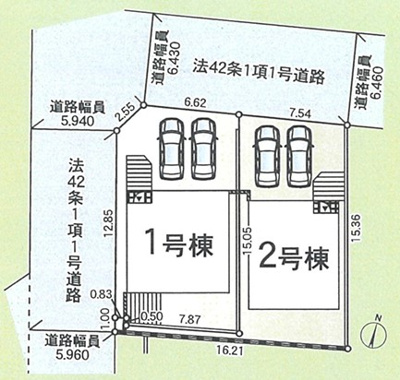 【区画図】 | 海老名市国分寺台第15 新築戸建 全2棟