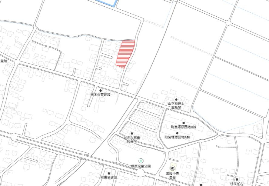 北諸県郡三股町大字樺山の売地の土地図