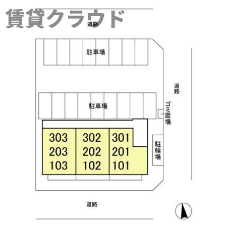 エターナルセンチュリー伍番館の区画図
