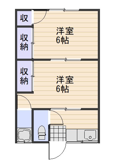 福泊アパートの間取り