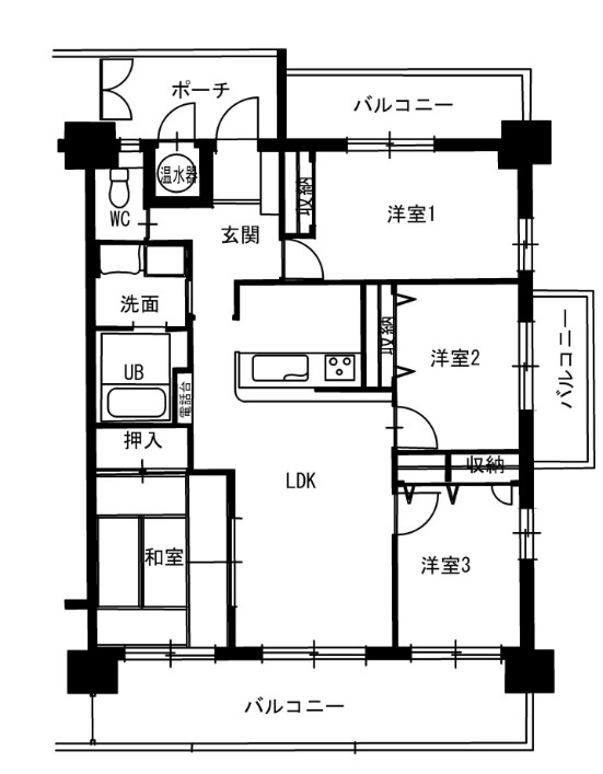 ロワールマンション二日市3の間取り