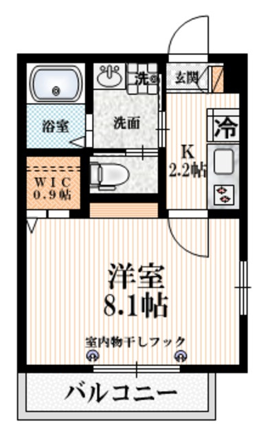目白台ウィングの間取り|★角部屋２面窓♪ウォークイン収納あり★