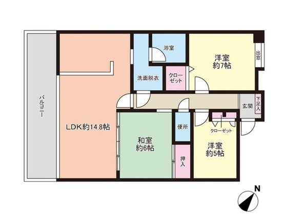 グランド・ルー博多南ガーデネッセの間取り