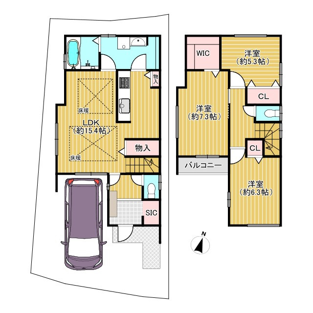 乙訓郡大山崎町円明寺鳥居前の間取り|【四辻の家/長期優良住宅】～大山崎町鳥居前～全14区画  4号地
モデルルーム