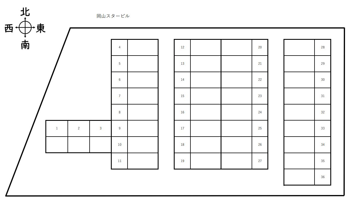 岡山スタービルの区画図