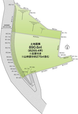 葉山町一色古家付き土地の画像