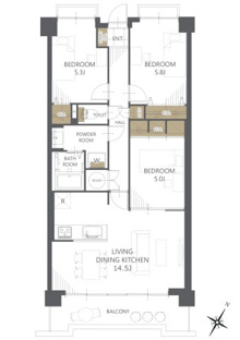 【間取り】トーカンマンション谷山中央A棟 