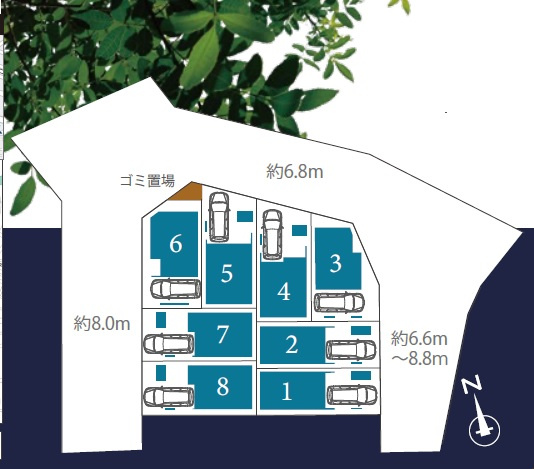 長津田みなみ台7丁目戸建の区画図