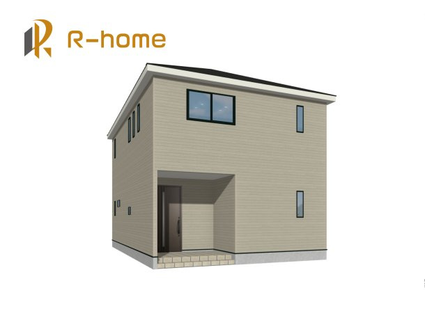 水戸市酒門町第16　新築戸建て　16号棟の外観パース|近隣の同仕様完成物件をご見学いただけます♪