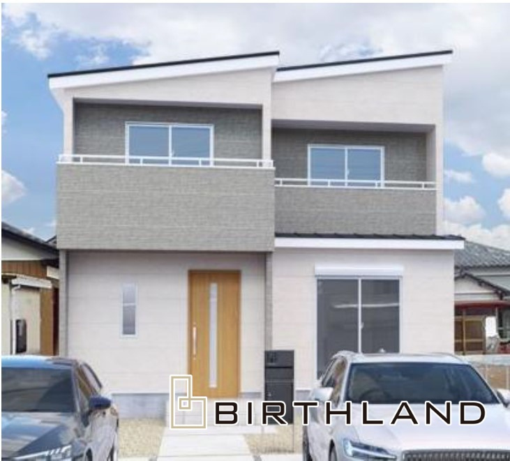 新築戸建・建売　邑楽郡明和町川俣　Kダンパー　全2区画の外観パース|1号棟　完成予定図です！