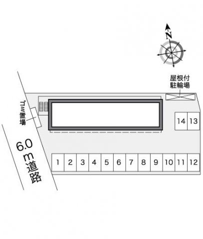 レオパレス川向の区画図
