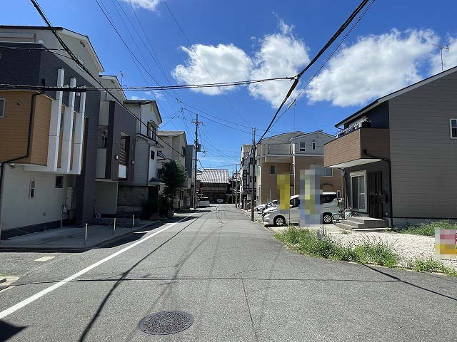 紫竹牛若町 新築戸建 2号地の前面道路含む現地写真