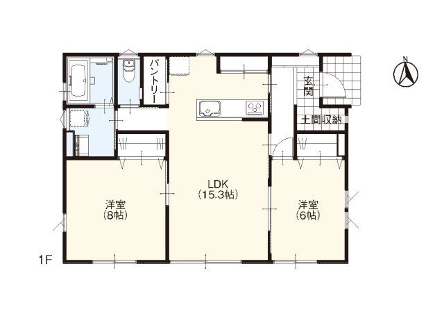新築　渋川市行幸田　平屋一戸建ての間取り|建物面積71.21㎡　全居室南向きで日当たり良好！各部屋収納付きで便利です！							
