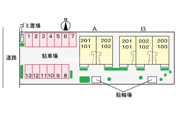 グランツＢの駐車場|駐車場