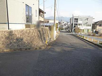 安佐北区口田3丁目の前面道路含む現地写真