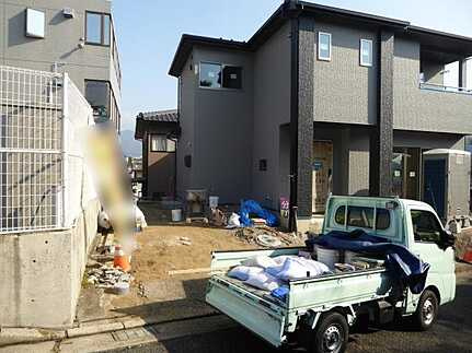 安佐北区口田3丁目の前面道路含む現地写真