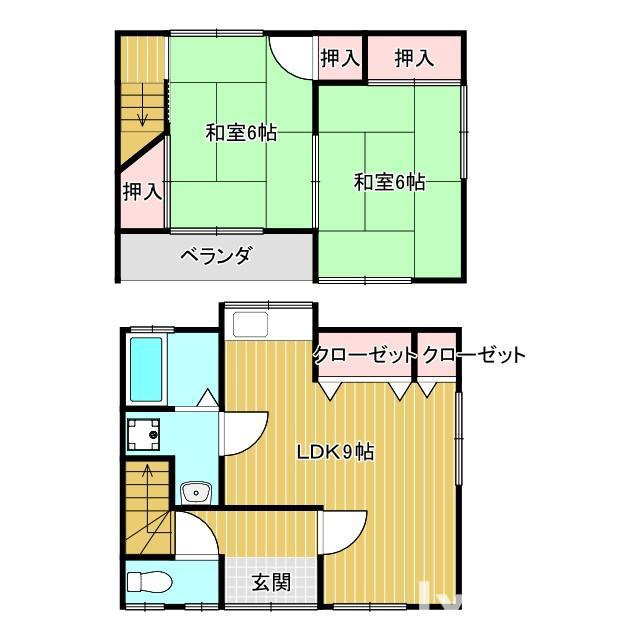 吉田貸家の間取り