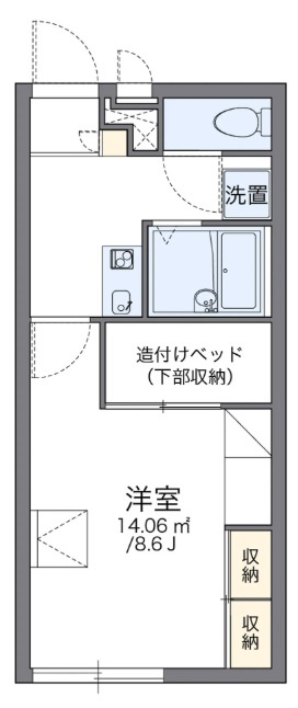 レオパレス外環富田林Ⅱの間取り