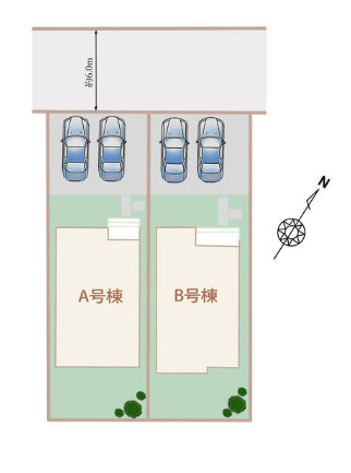 売新築戸建　静岡市駿河区東新田2丁目の区画図