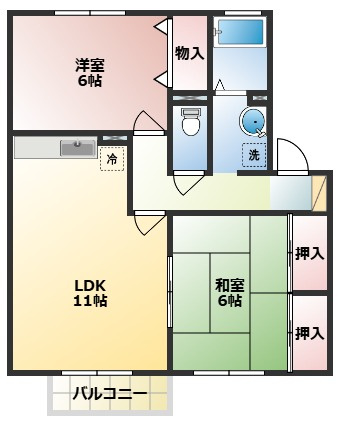 【間取り】 | グリーンガーデン弐番館