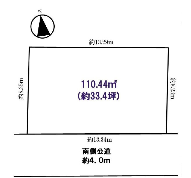 敷地面積33.4坪　売地　富士見市羽沢