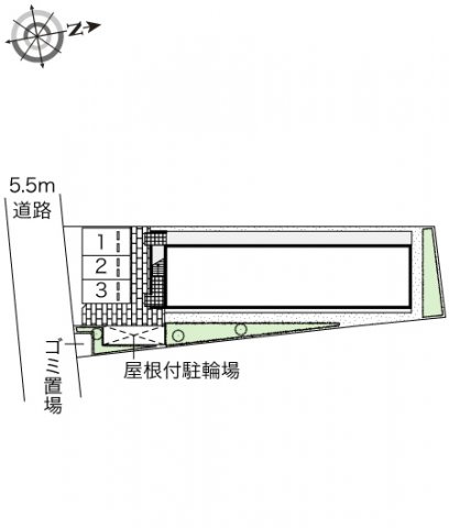 レオパレス外環富田林Ⅲの駐車場