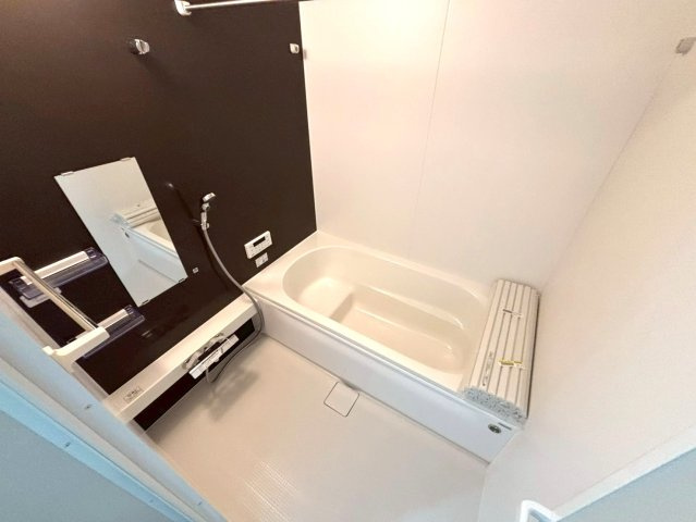 北葛飾郡松伏町　大字松伏　新築戸建　　全1棟の浴室|コンパクトで使いやすいお風呂です