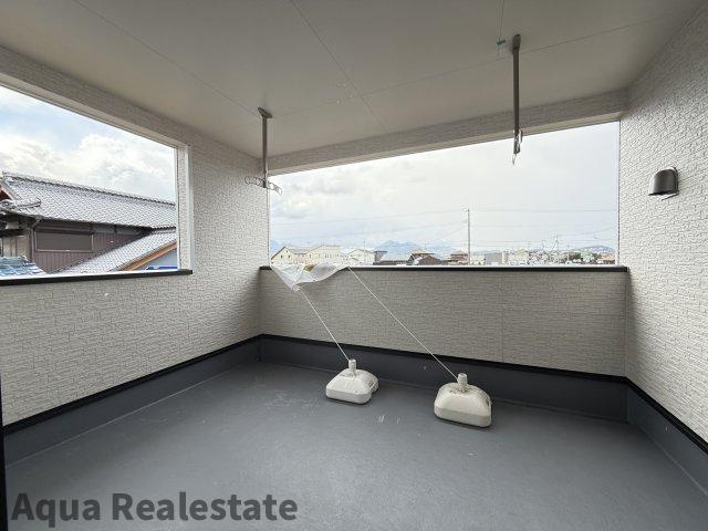 高松市太田下町の新築一戸建のバルコニー|落ち着いた時間を過ごせるバルコニーです