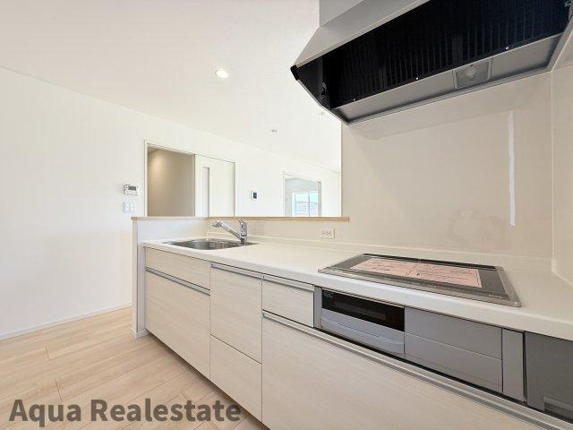 高松市太田下町の新築一戸建のキッチン|コンパクトなキッチンで掃除もラクラク