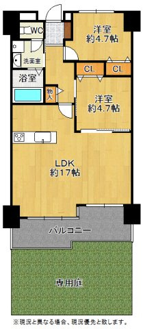 【間取り】 | 阪神住建リバーサイドヴィラ姫島A棟