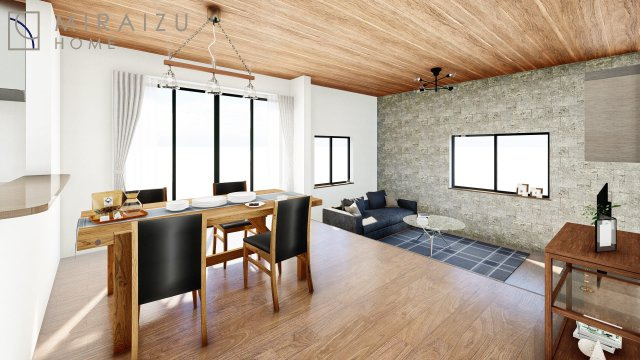 【完成予想図】 | 建物面積102.04㎡/建物価格1940万円税込※設備間取りその他気になる箇所などは案内時にお確かめください。
※CG画像に関して、あくまでもイメージです。実際の仕様と異なる場合もございます。
