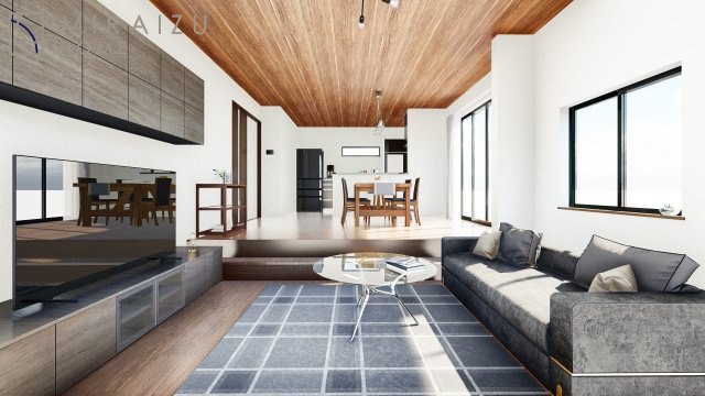 【完成予想図】 | ※設備間取りその他気になる箇所などは案内時にお確かめください。
※CG画像に関して、あくまでもイメージです。実際の仕様と異なる場合もございます。
