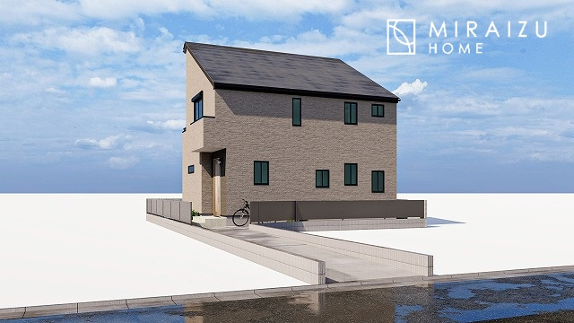 【完成予想図】 | 建物面積102.04㎡/建物価格1940万円税込《参考プラン完成予想図》陽の光をたっぷりと浴びながら気持ち良く生活が出来ます。夢のマイホーム、夢ではなく実現出来ます！見学・ご相談等、お気軽にご連絡下さ