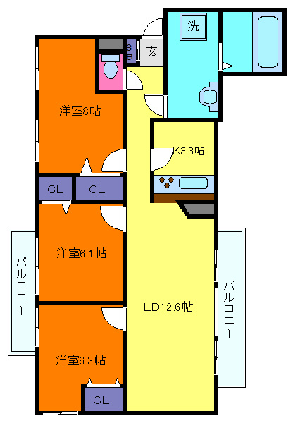 サンビルダー岡本の間取り