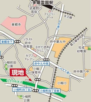 【地図】 | 府中市小柳町2-38-7付近（の奥側）