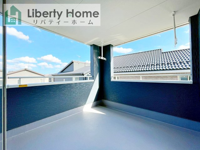 水戸市見川12期　新築戸建　5号棟のバルコニー