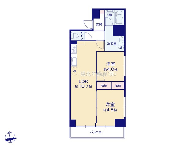 モナークマンション第2方南B棟の間取り