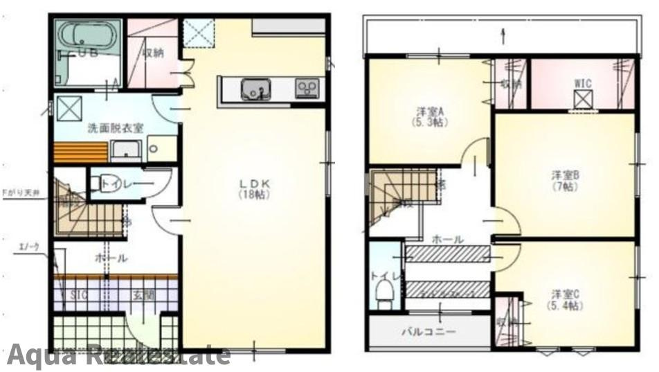 高松市太田下町の新築一戸建の間取り