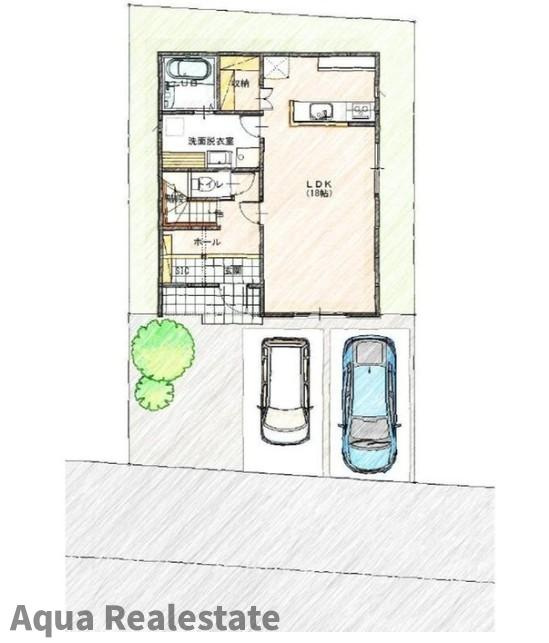 高松市太田下町の新築一戸建の区画図